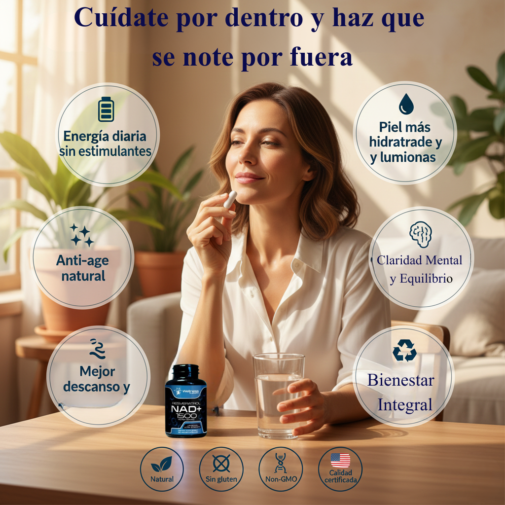 ¿Quieres sentirte bien y verte mejor? Agrega NAD +  Resveratrol a tu rutina